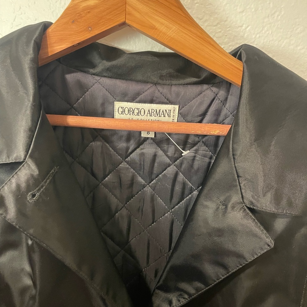 Giorgio Armani Women's Elegant Black Trench Coat